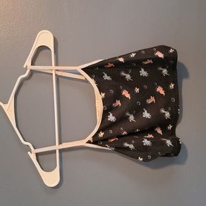 Space Dino crop tank